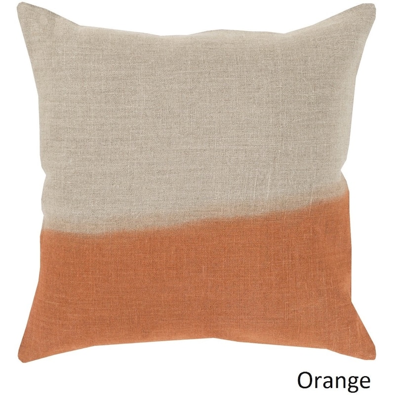 Decorative McDaniels 18-inch Poly or Feather Down Filled Pillow - Down - Orange