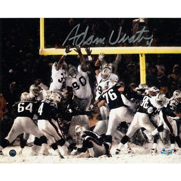 Adam Vinatieri Signed Snow Kick 8x10 Photo
