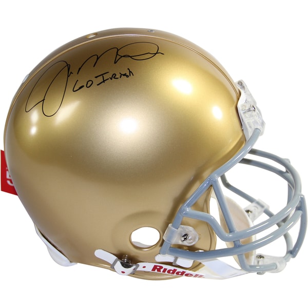 Joe Montana Signed Notre Dame Full Size Authentic Helmet w/ "Go Irish" Insc.