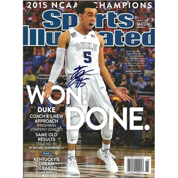 Tyus Jones Signed Sports Illustrated Magazine 16x20 Photo