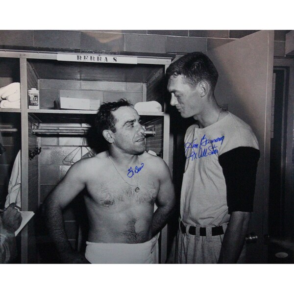 Yogi Berra & Jim Bunning B&W Horizontal Dual Signed 16x20 Photo w/ "9x All Star" Insc