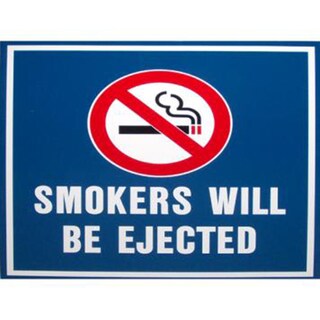 Yankees 18x18 " Smokers Will Be Ejected"Replica Aluminum Sign