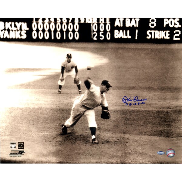 Don Larsen Last Pitch Sepia 16x20 Photo w/ "PG" Insc.