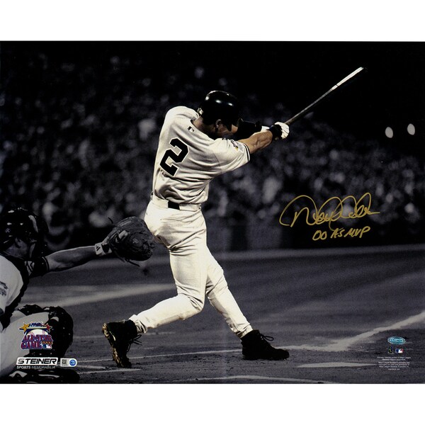Derek Jeter Signed In Gold 2000 All Star Game 16x20 Metallic Photo w/ "00 AS MVP" Insc. (LE of 22)