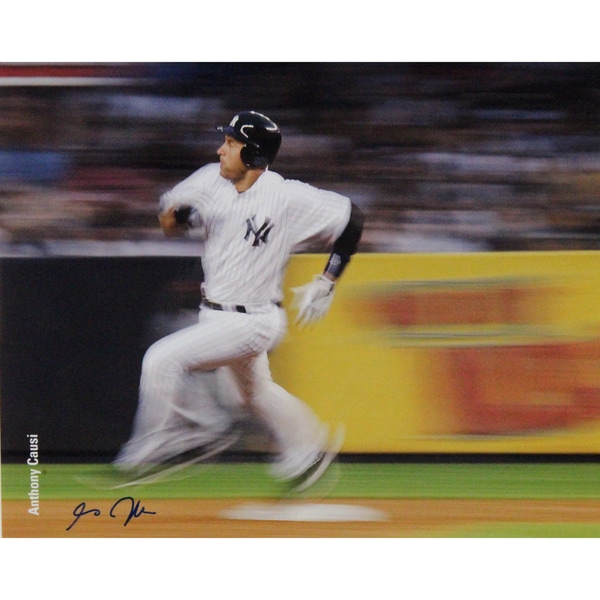 Derek Jeter Rounding Second 16x20 Photo Uns (Signed By Photographer Anthony Causi)