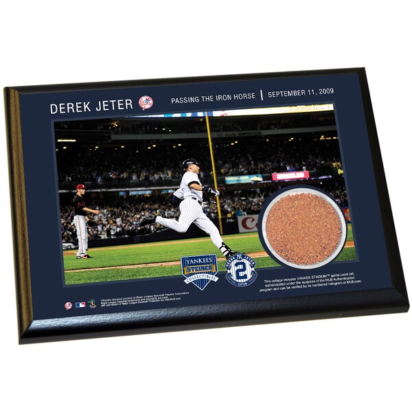Derek Jeter Moments: Passing Gehrig 4x6 Dirt Plaque