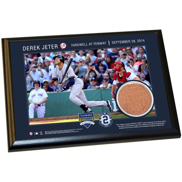 Derek Jeter Fenway Farewell Moment 5x7 Dirt Plaque