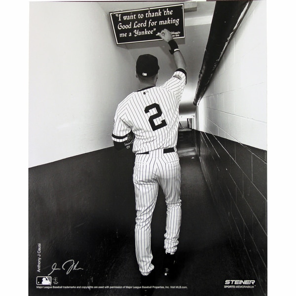 Derek Jeter B&W Shot In Tunnel At The Original Yankee Stadium Vertical 16x20 Photo uns (Signed By Photographer Anthony Causi)
