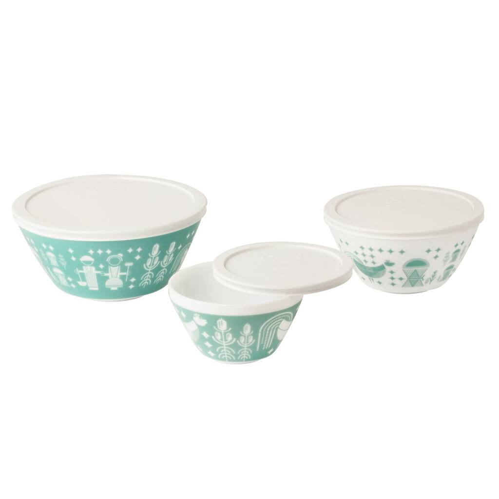 Pyrex Vintage Charm Rise-n-Shine 6-piece Mixing Bowl Set