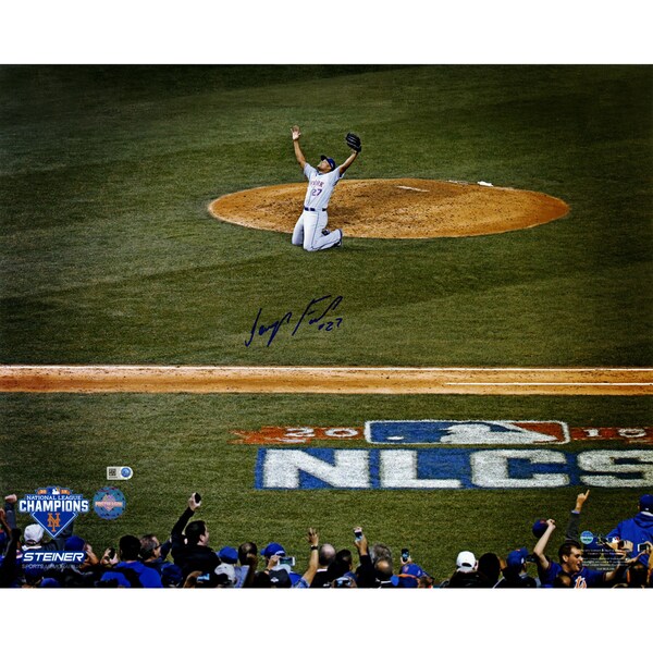 Jeurys Familia Signed NLCS Celebration w/ NLCS Logo 16x20 Photo (MLB Auth)