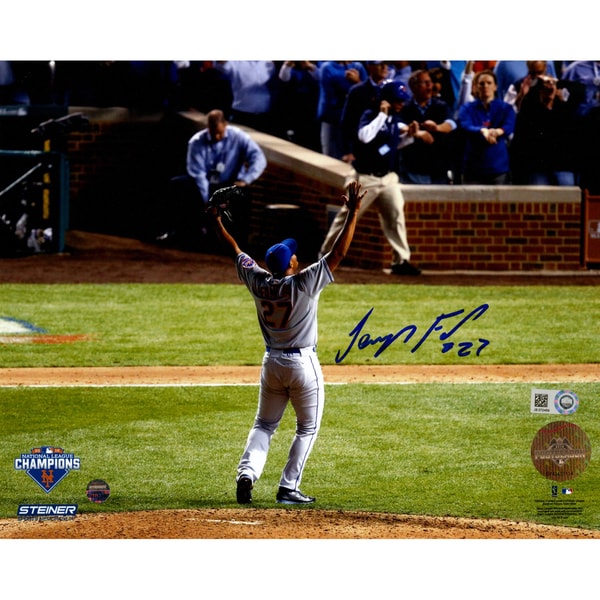 Jeurys Familia Signed NLCS Celebration from Back 8x10 Photo (MLB Auth)