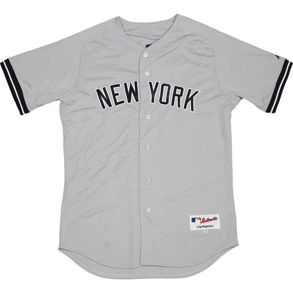 Majestic Authentic New York Yankees Gray Away Jersey (XL) - Bulk, Size ...