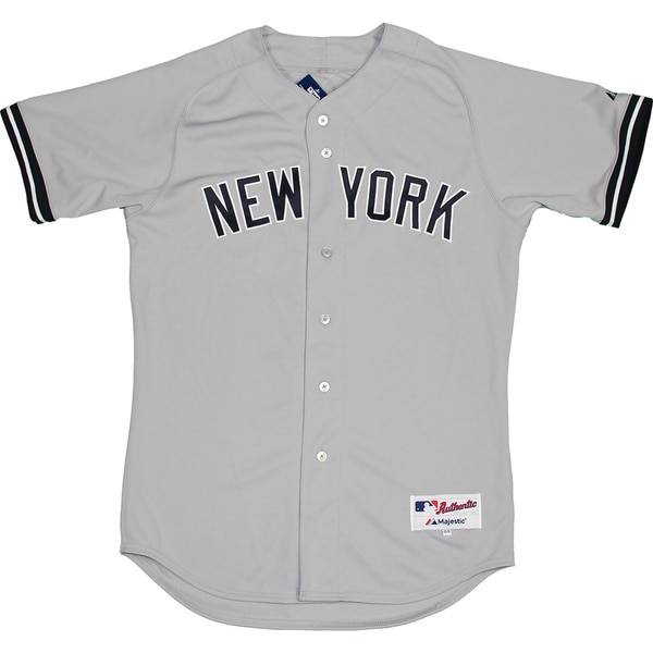 Majestic Authentic New York Yankees Gray Away Jersey (L) Bulk, Size