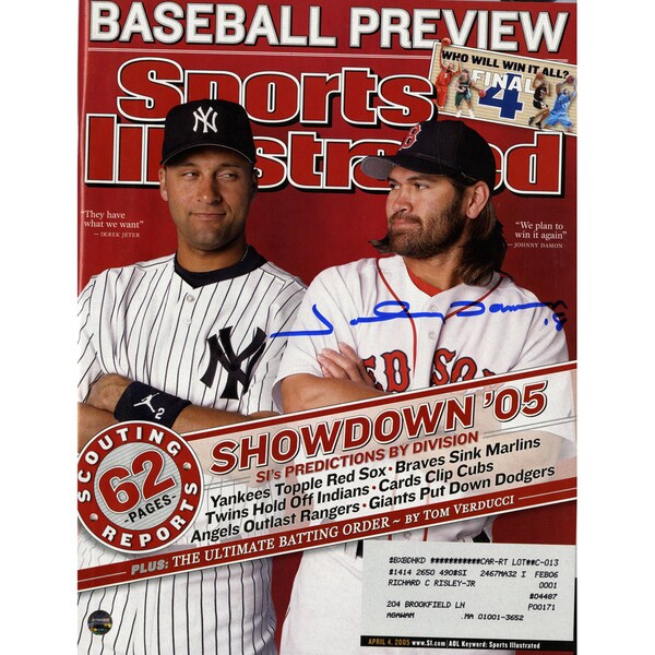 Johnny Damon Signed 4/4/05 Sports Illustrated Magazine