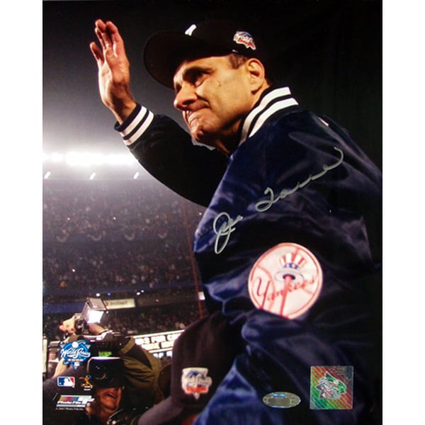 Joe Torre 2000 WS Carry Off Vertical 8X10 Photo (MLB Auth)