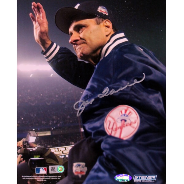 Joe Torre 2000 WS Carry Off Vertical 16X20 photo (MLB Auth)