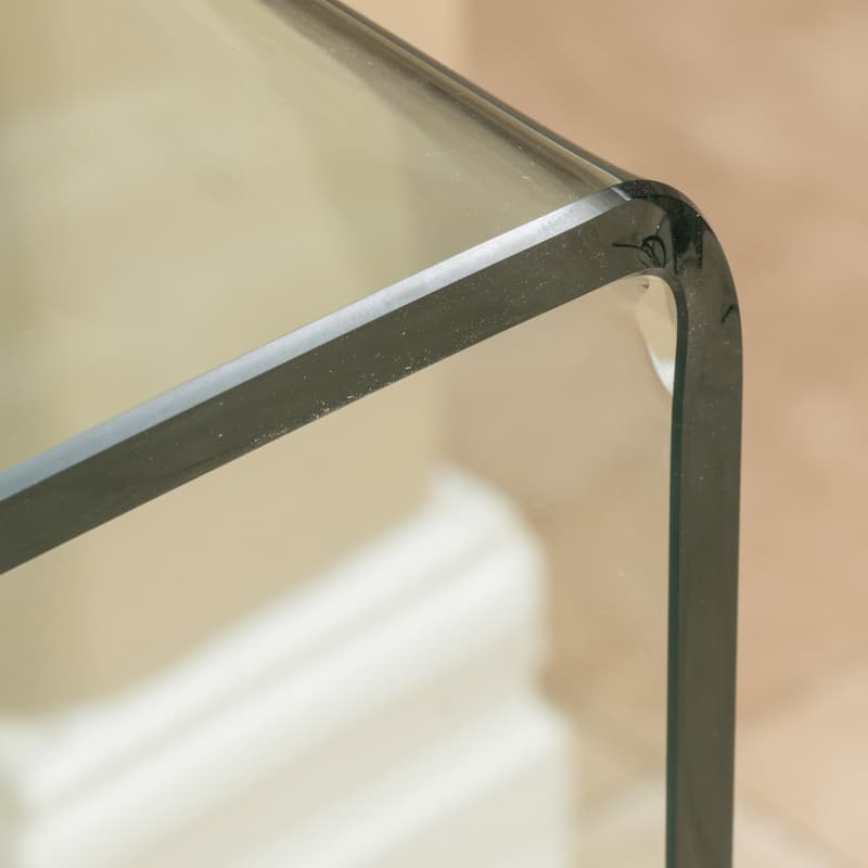 Ramona Glass Console Table by Christopher Knight Home - 30" H x 49.25" W x 15.75" D