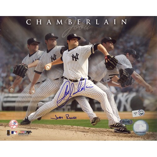 Joba Chamberlain Multi Exposure 8x10 Photo w/ Joba Rules Insc. (MLB Auth)