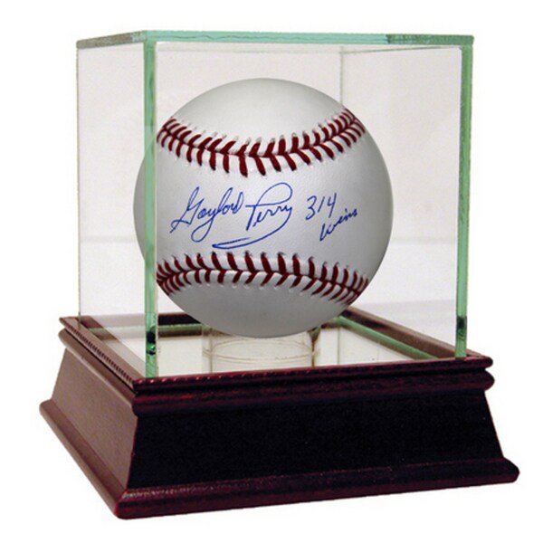Gaylord Perry MLB Baseball w/" 314 Wins" Insc (MLB Auth)