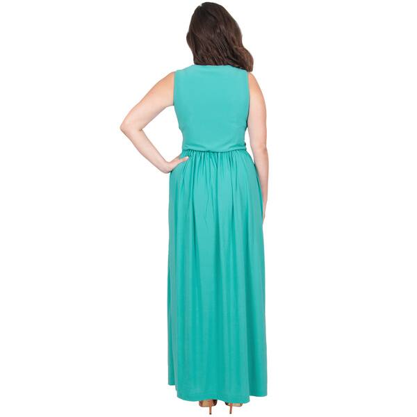 KOH KOH Women's Plus Size Sleeveless Crossover Wrap V-Neck Pleated Maxi Dress XX-Large in Navy Blue(As Is) - Bed Bath & Beyond - 12852551 KOH KOH Women's Plus Size Sleeveless Crossover Wrap V-Neck Pleated Maxi Dress XX-Large in Navy Blue(As Is) - Bed Bath & Beyond - 12852551