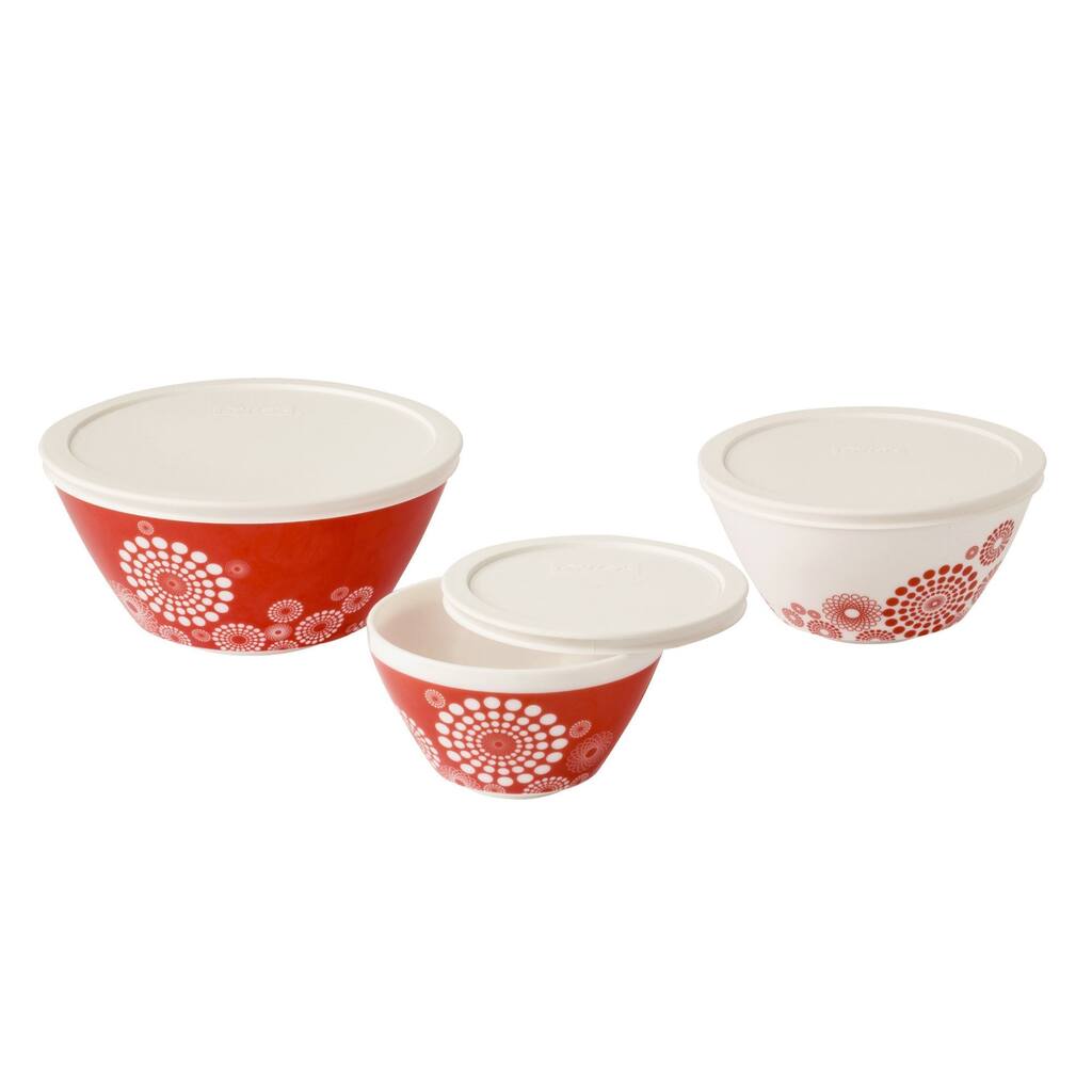 Vintage Charm Tickled Pink 6-piece Mixing Bowl Set