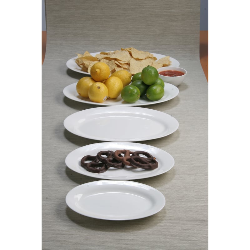 Red Vanilla Oval Serving Platter 14"