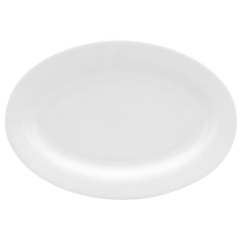Red Vanilla Oval Serving Plates (Set of 4)
