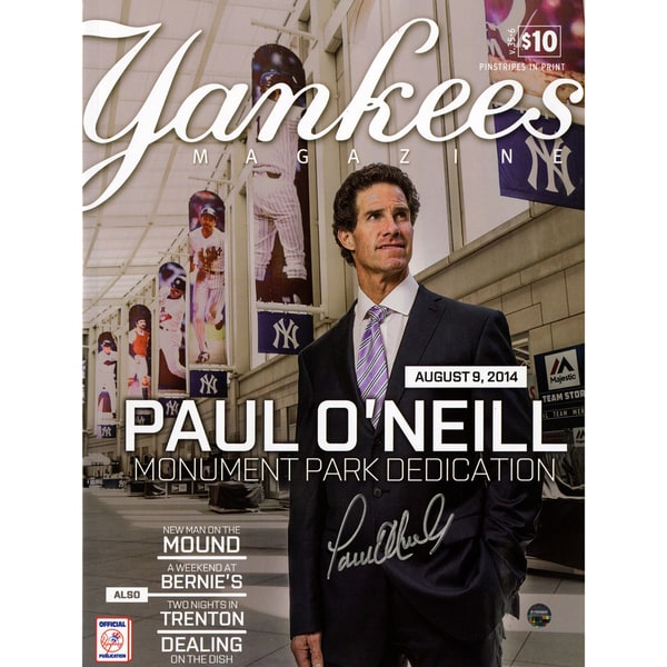 Paul O'Neill Signed 8/9/2014 Yankees Magazine