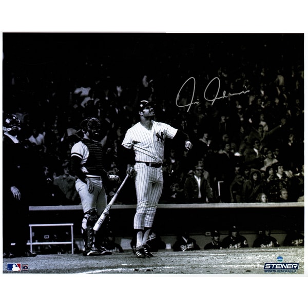 Chris Chambliss Signed ALCS Game Winning HR B/W Horizontal 16X20 Photo with White Border