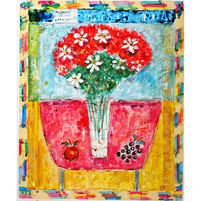 Marmont Hill - 'Beloved Bouquet Version 1' by Michael Woodward Painting Print on Canvas - Multi-Color