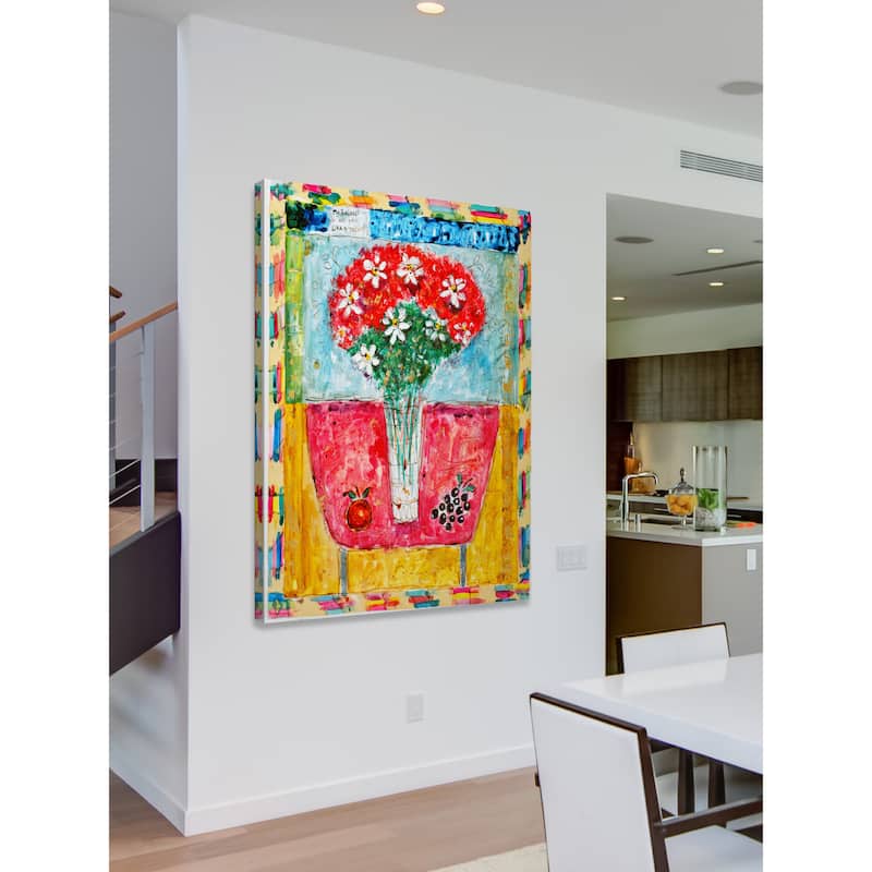 Marmont Hill - 'Beloved Bouquet Version 1' by Michael Woodward Painting Print on Canvas - Multi-Color