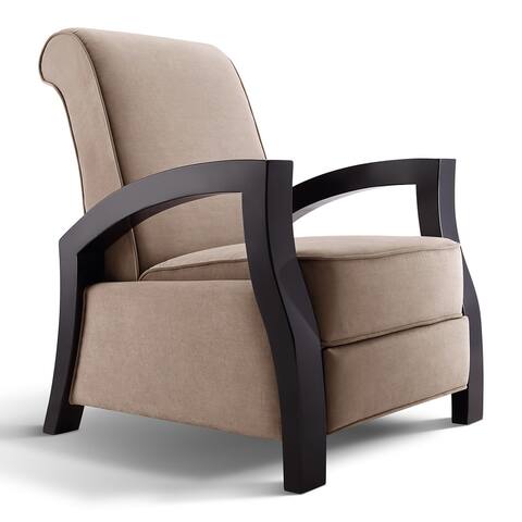 Artiva USA 'Kuta' Solid Wood Java Black and Premium Brown Microvelvet Recliner