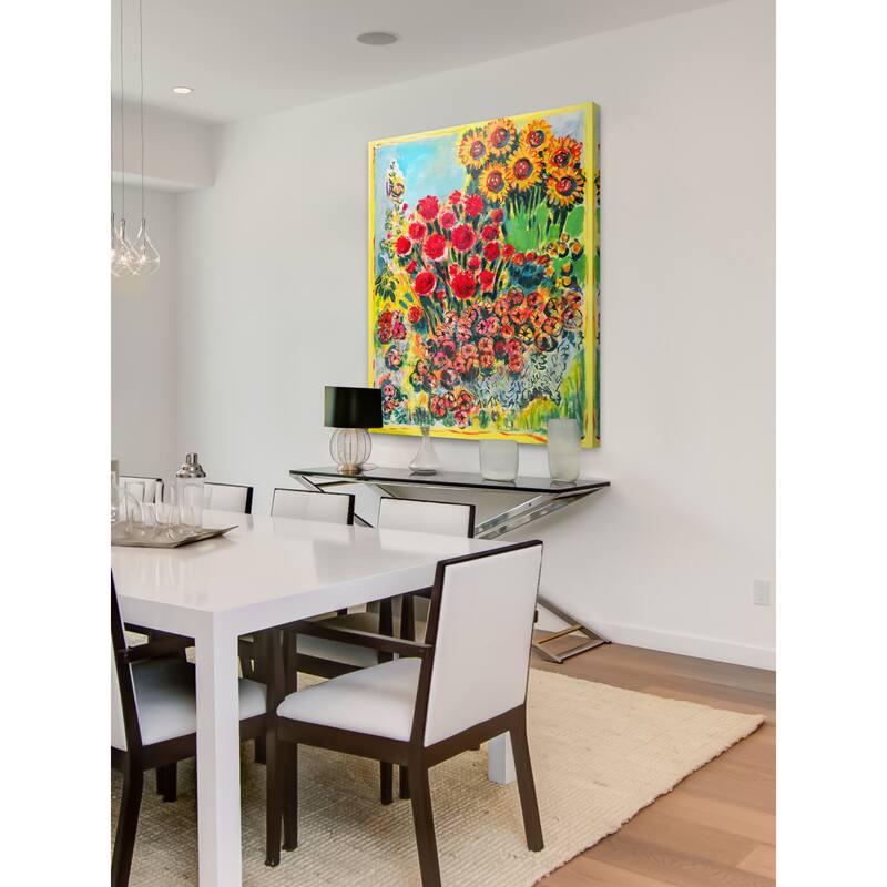 Marmont Hill - 'Summer Garden' by Michael Woodward Painting Print on Canvas - Multi-Color