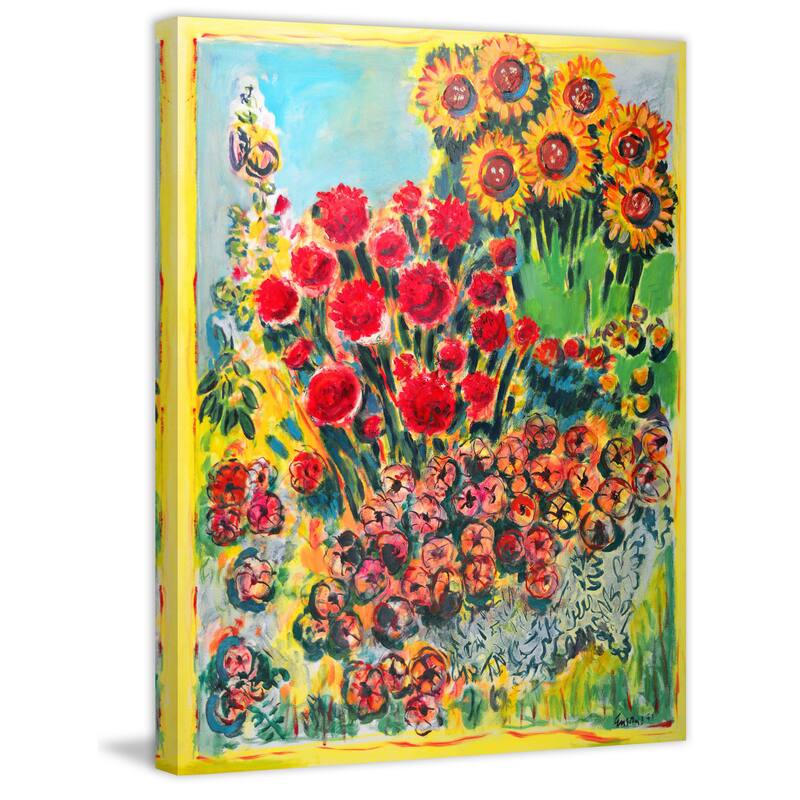 Marmont Hill - 'Summer Garden' by Michael Woodward Painting Print on Canvas - Multi-Color