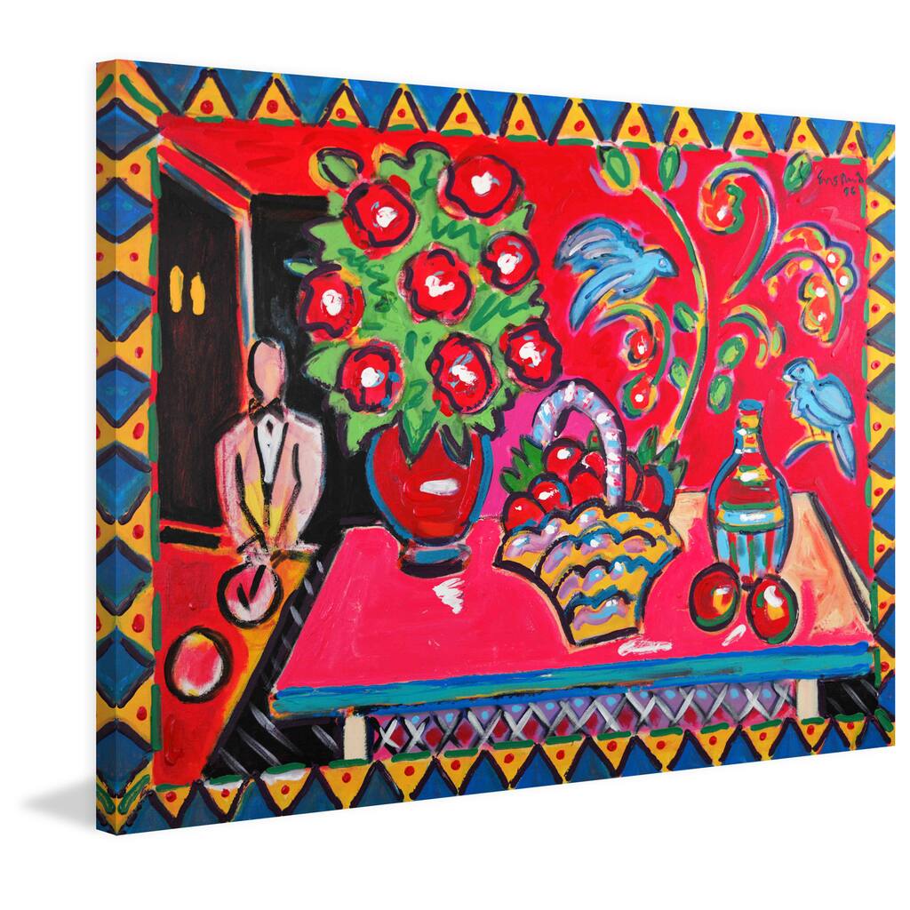 Marmont Hill - 'Felidia' by Michael Woodward Painting Print on Canvas - Multi-Color