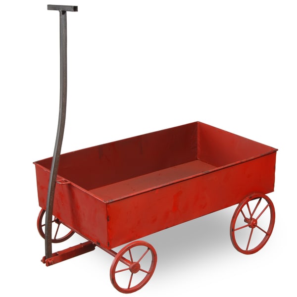 Shop Decorative Red Wagon Free Shipping Today Overstock 11206503