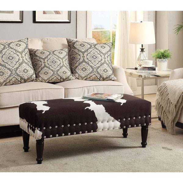 Convenience Concepts Designs 4 Fort Faux Cowhide Bench