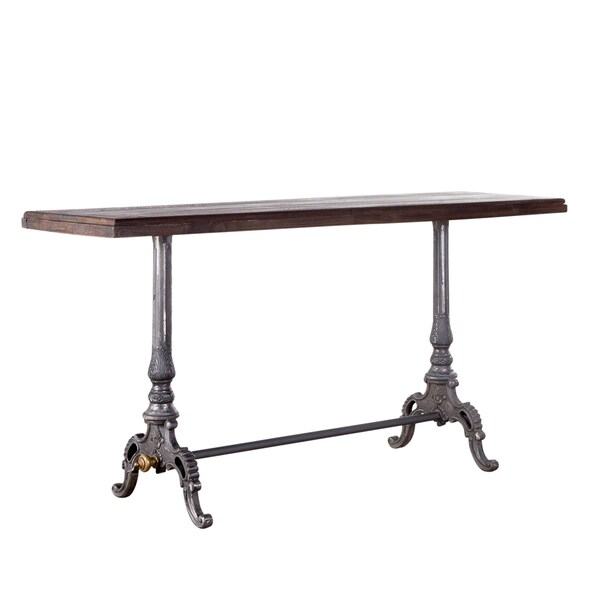 Shop Handmade Scroll Leg Smoky Teak Console Table (India) Free Shipping Today