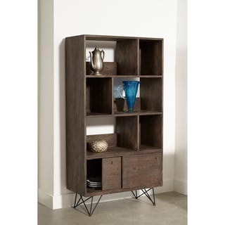 Somette Grey 2-Door Bookcase