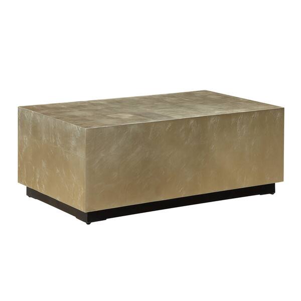 Somette Metallic Gold Block Tail Table Free Somette Metallic Gold Block Tail Table Free