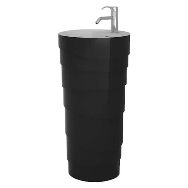 Fine Fixtures Rockview Black Pedestal Sink