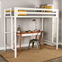 Taylor & Olive Browning White Metal Twin Size Loft Bed