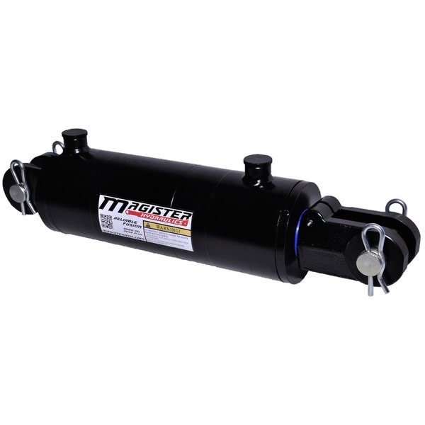 Welded Double Acting Hydraulic Cylinder Clevis 3.5-inch Bore 12-inch ...