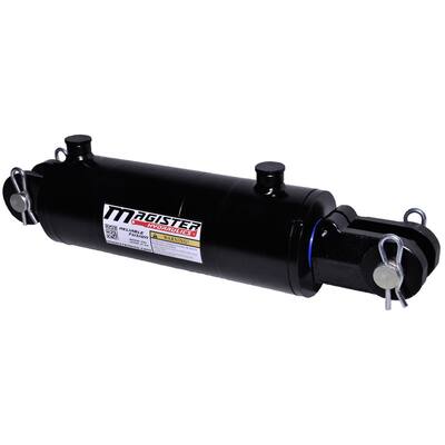 Welded Double Acting Hydraulic Cylinder Clevis 4-inch Bore 12-inch Stroke