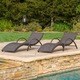 Acapulco Outdoor Wicker Folding Armed Chaise Lounge (Set of 2) by Christopher Knight Home - Thumbnail 0