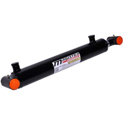 Welded Double Acting Hydraulic Cylinder Cross Tube 2.5-inch Bore 16-inch Stroke
