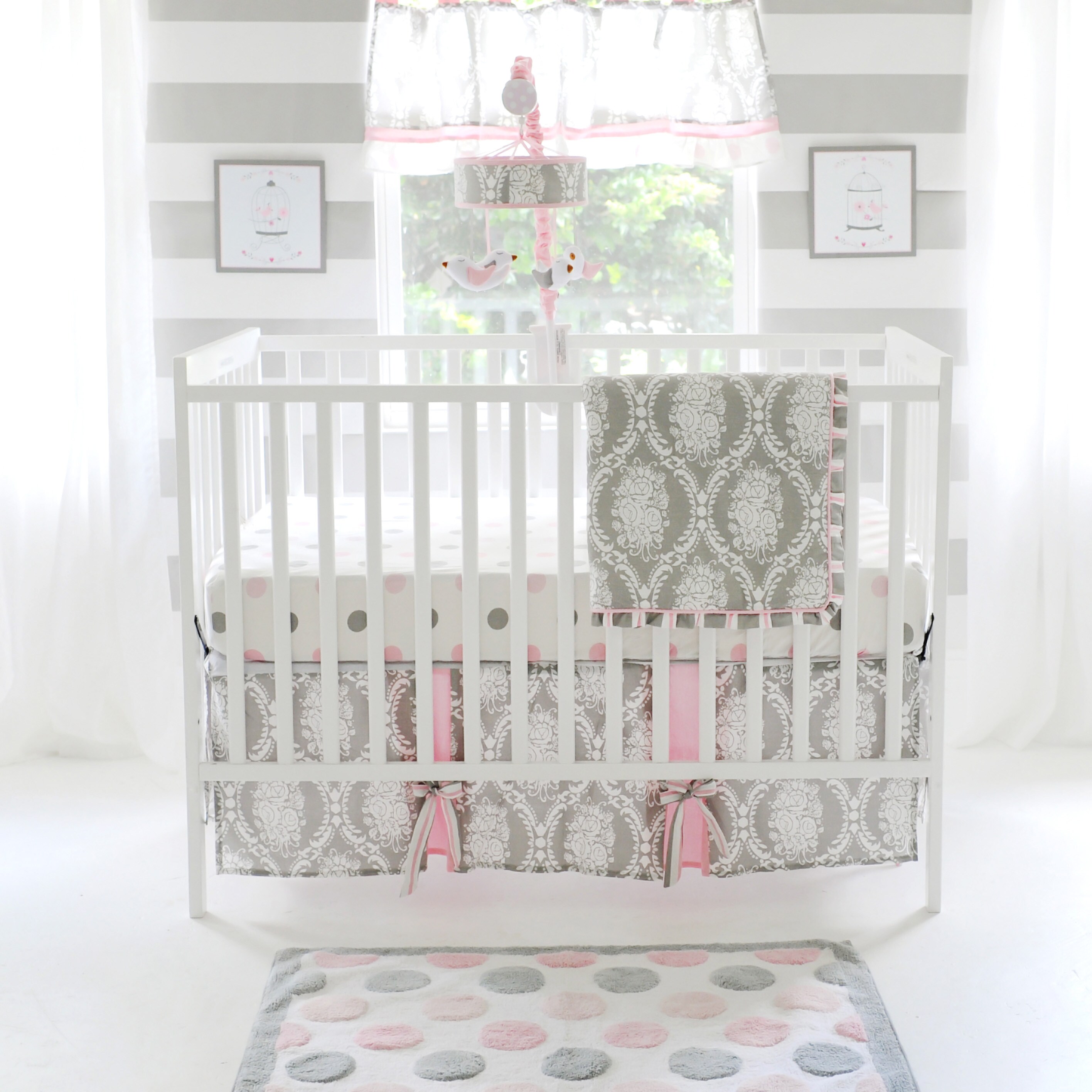 Shop My Baby Sam Olivia Rose 3 Piece Crib Bedding Set Overstock