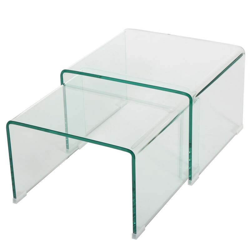 Ramona Glass Accent Nesting Tables (Set of 2) by Christopher Knight