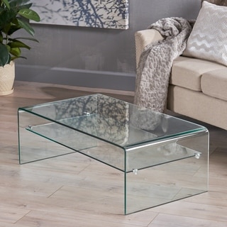 ramona glass rectangle coffee table