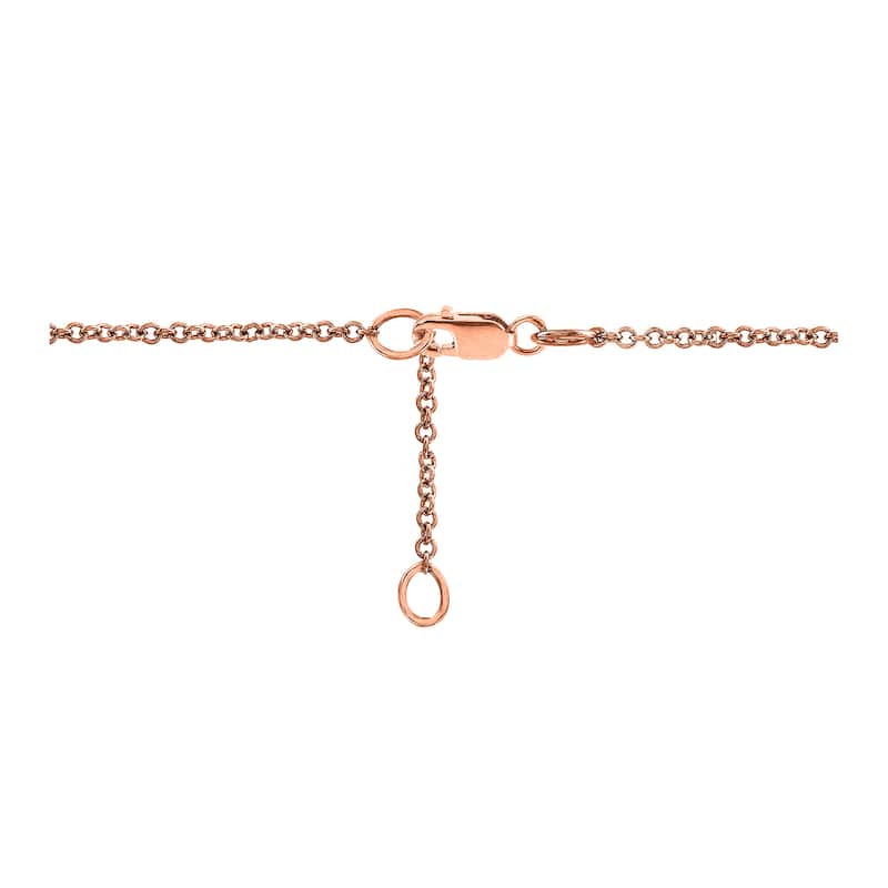 Annello by Kobelli 14k Rose and White Gold 1 Carat Heart Shape Moissanite (GH) Solitaire Necklace